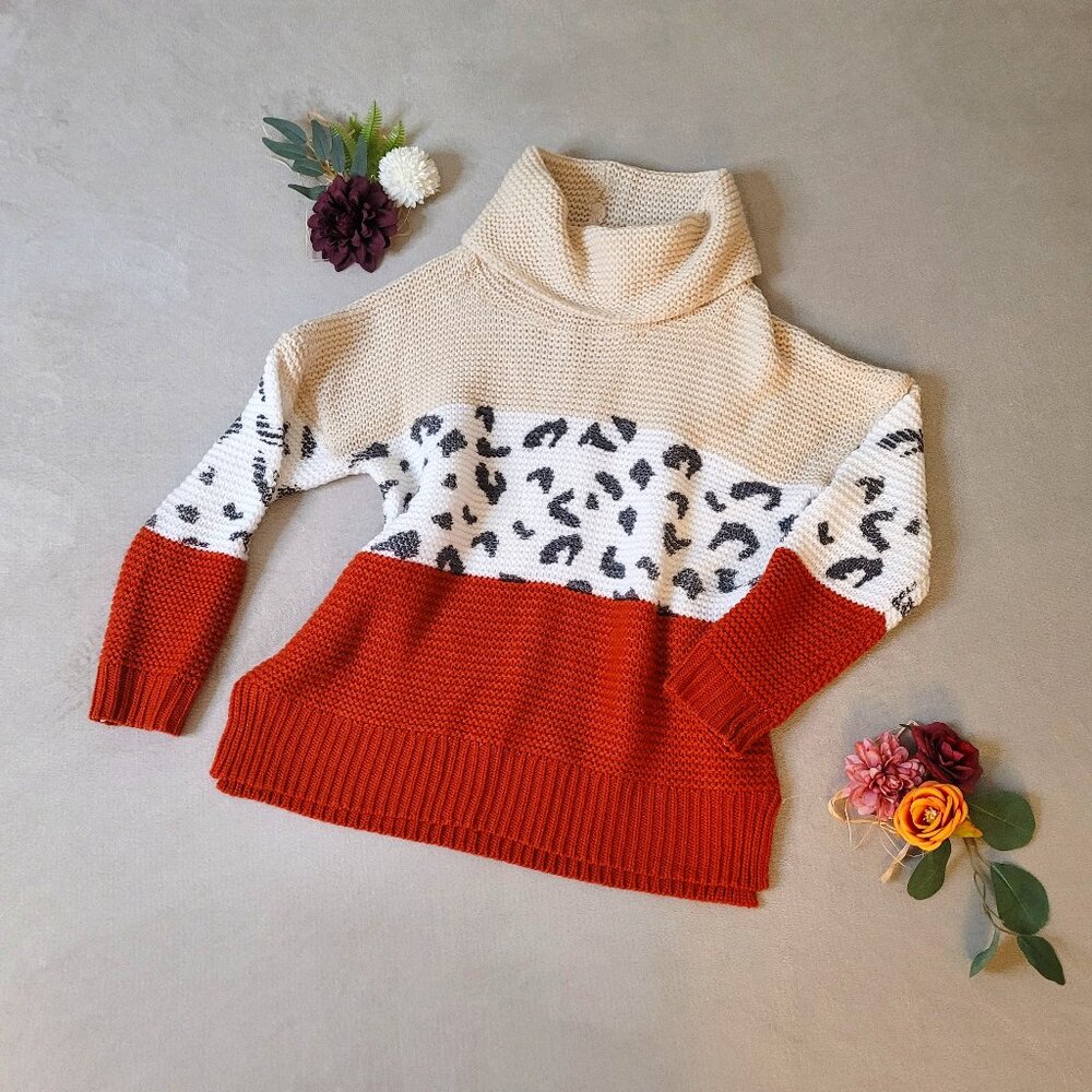 Cozy Leopard Print Sweater